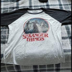 Stranger Things baseball cut tee